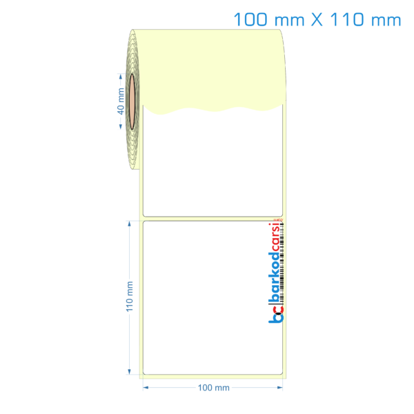 100x110 mm Etiket (Kuşe, Vellum, Eko / Lamine Termal) Fiyatları