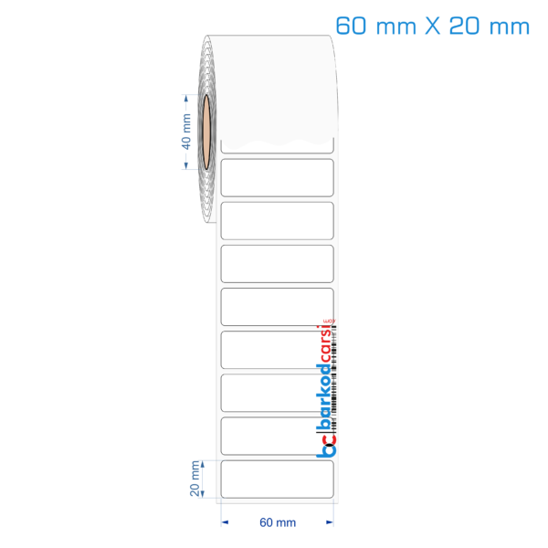 60x20 mm Opak / Mat PP, Fastyre Etiket (Fiyatları)