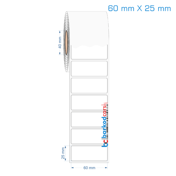 60x25 mm Opak / Mat PP, Fastyre Etiket (Fiyatları)