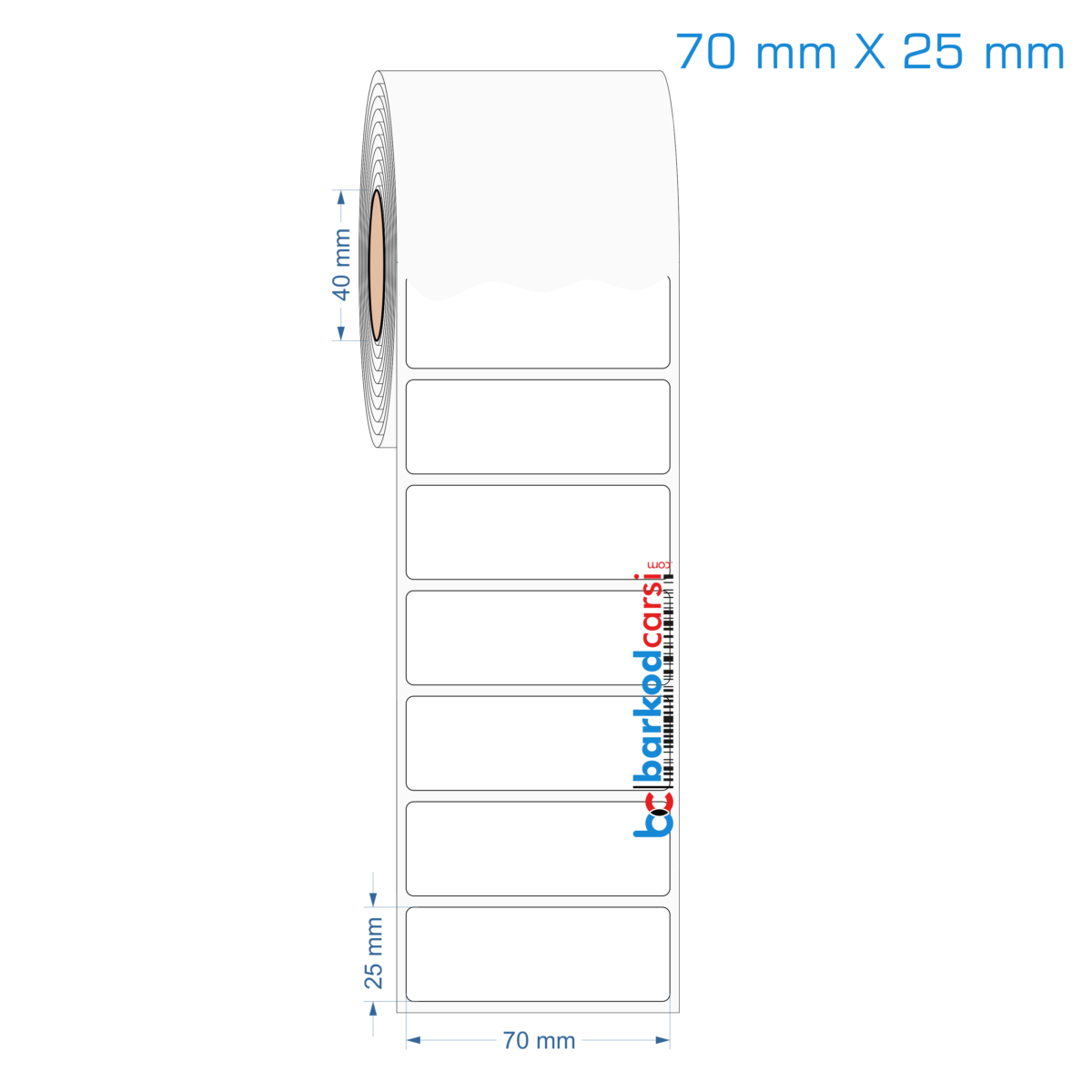 70x25 mm Opak / Mat PP, Fastyre Etiket (Fiyatları)
