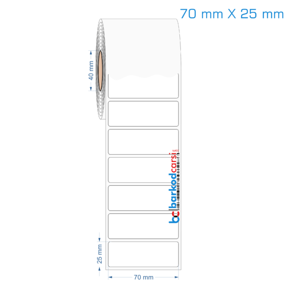 70x25 mm Opak / Mat PP, Fastyre Etiket (Fiyatları)