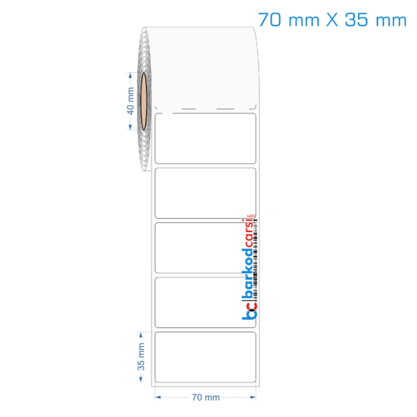 70x35 mm Opak / Mat PP, Fastyre Etiket (Fiyatları)