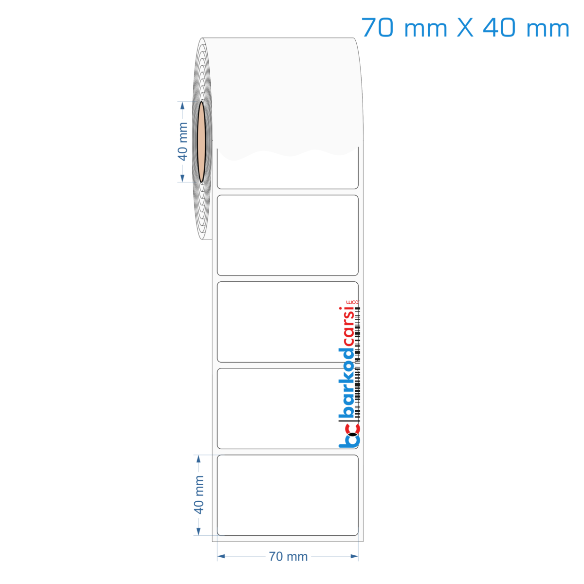 70x40 mm Opak / Mat PP, Fastyre Etiket (Fiyatları)