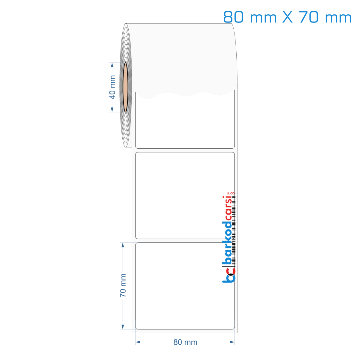 80x70 mm Opak / Mat PP, Fastyre Etiket (Fiyatları)