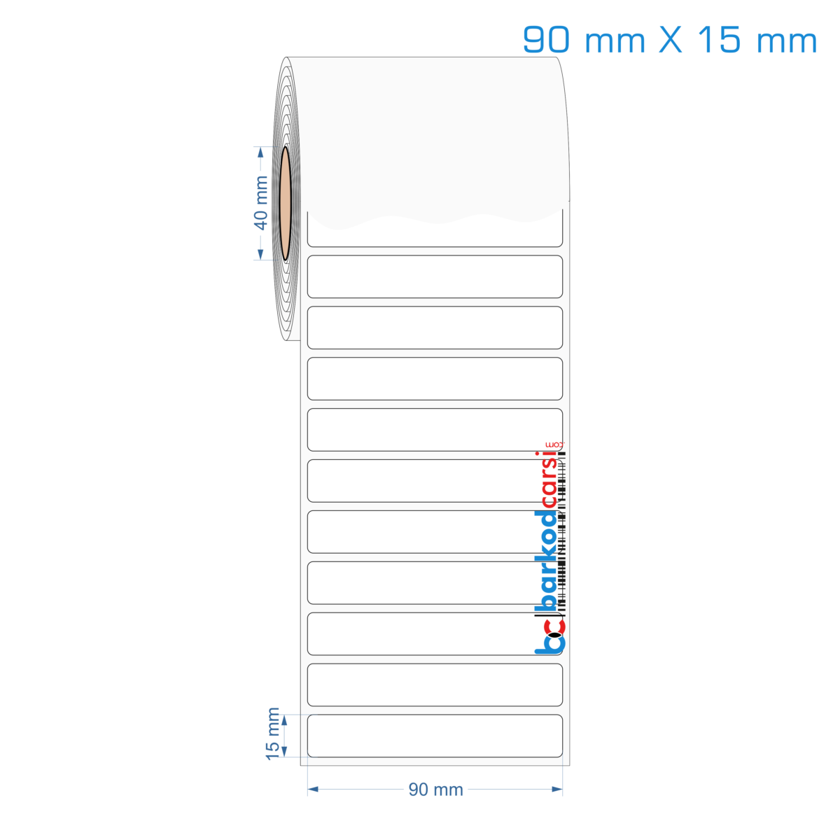 90x15 mm Opak / Mat PP, Fastyre Etiket (Fiyatları)